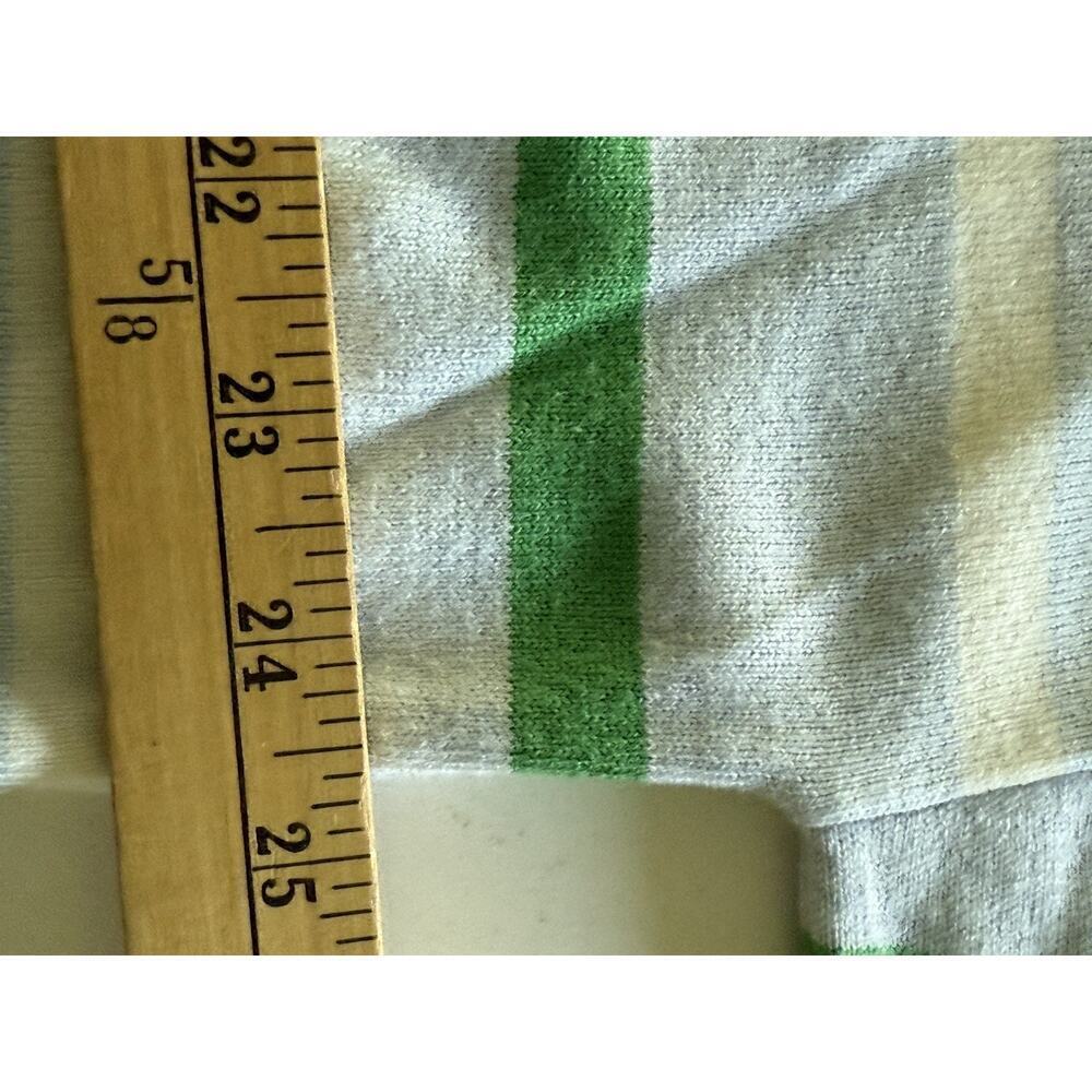 Ann Taylor Silk Blend Striped Sweater Large Blue Green Comfort Classic Preppy - Picture 3 of 8